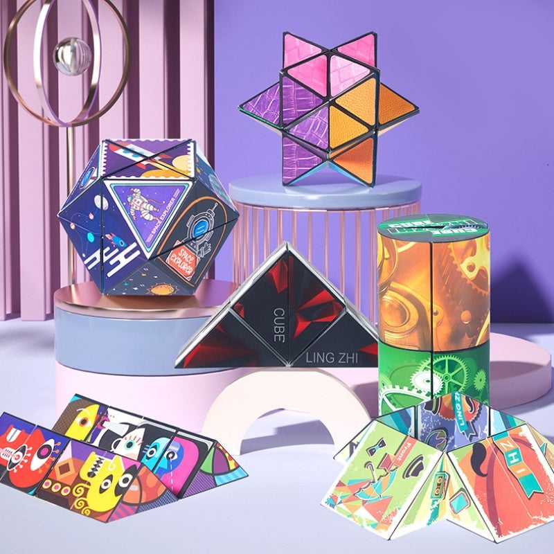 Bloques de cubo de Rubik magnético Variable de geometría sólida